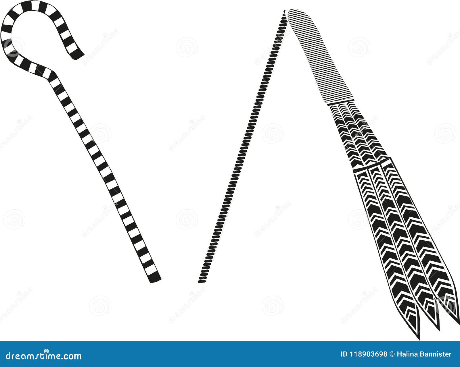Crook and Flail Silhouette stock illustration. Illustration of symbols