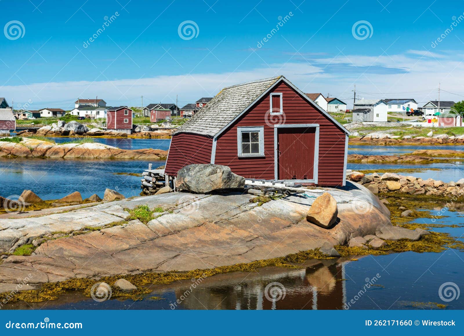 Crooked Newfoundland Fishing Shed Stock Photo - Image of shore, atlantic:  262171660