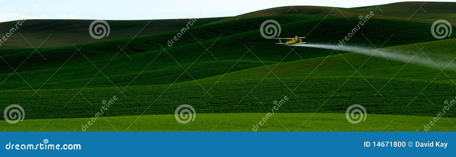 Crop Dusting stock photo. Image of yellow, green, farm 14671800