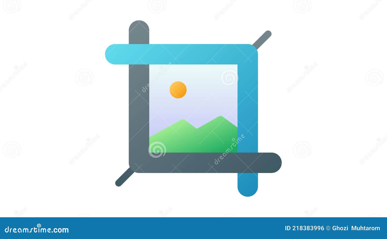crop edit resize single  icon with smooth style