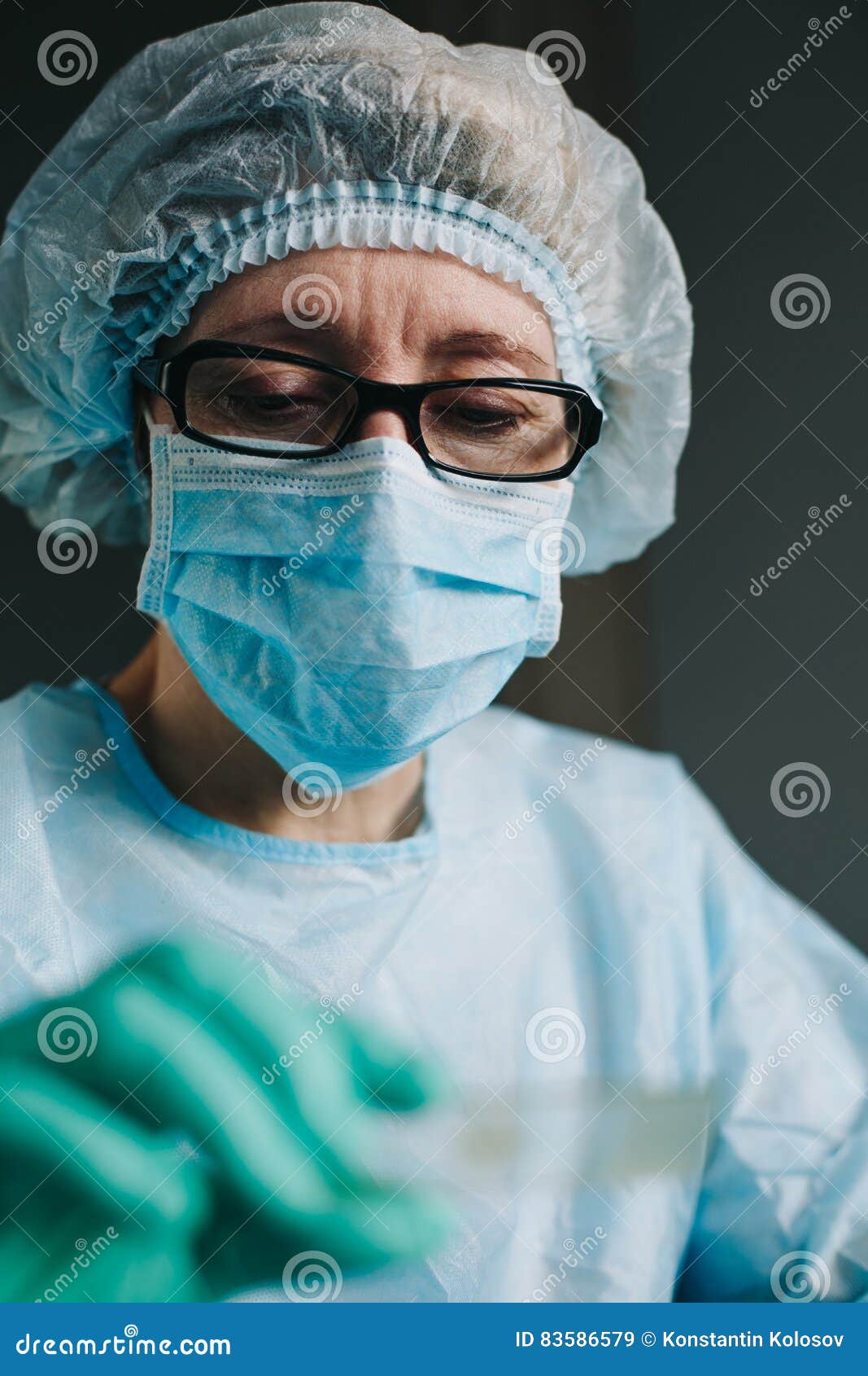 Crop Hands Putting Microscope Glasses in Box Stock Image Image of