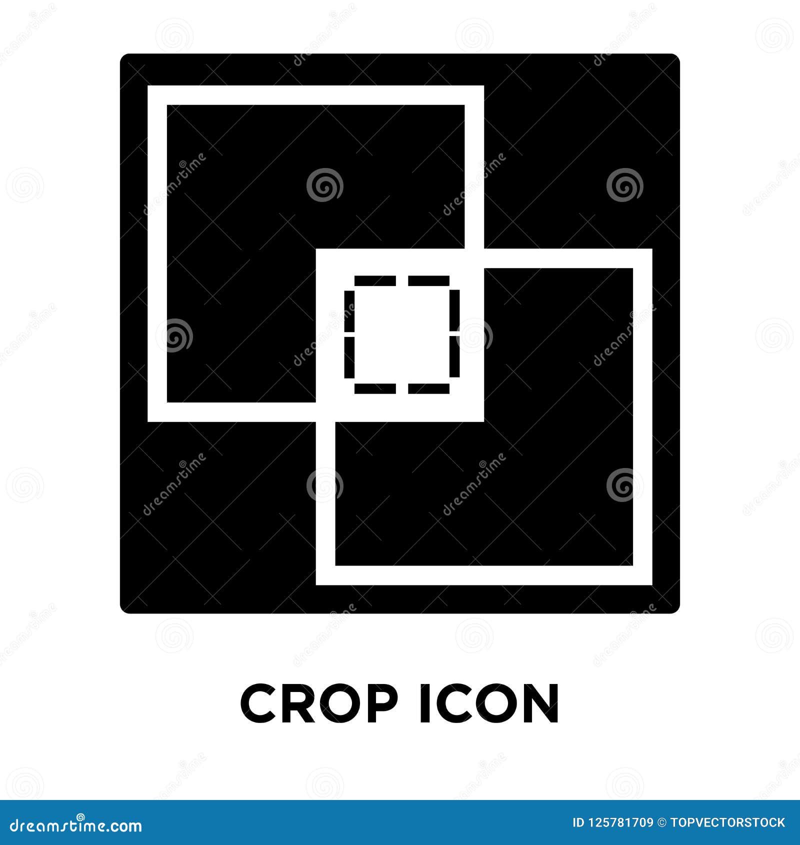 Crop Icon Vector Isolated On White Background, Logo Concept Of C Stock
