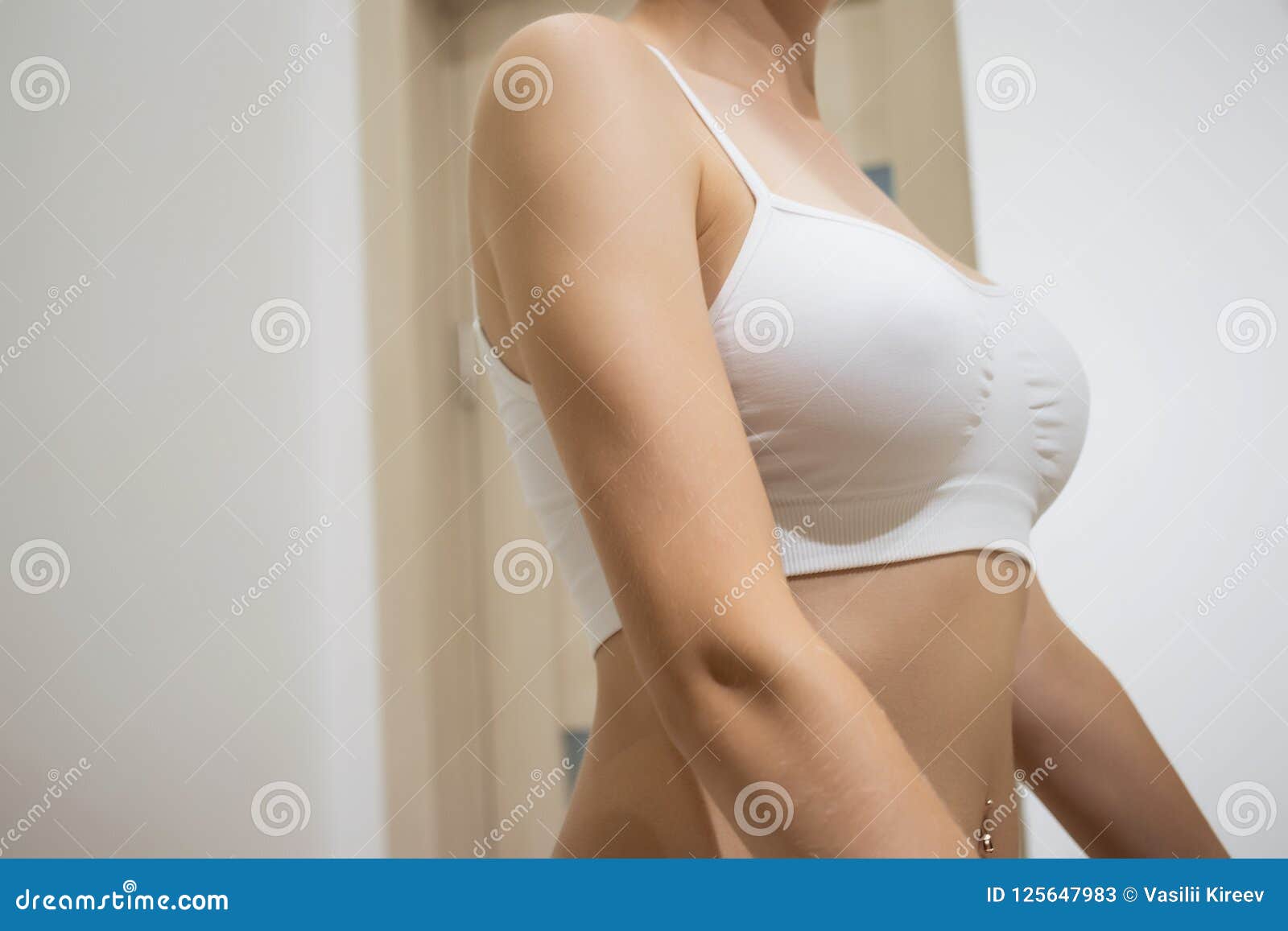 Crop Naked Woman Pulling Up Panties Stock Image - Image of skin, elastic:  125647983