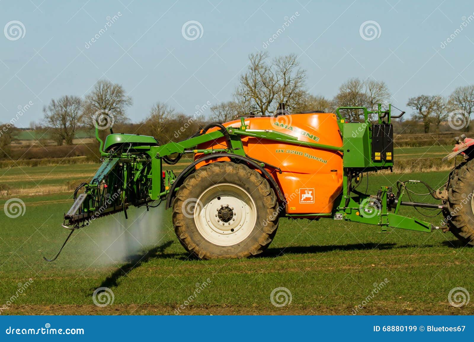 Crop Spraying with Amazone Uk 3200 Special Sprayer Editorial Stock