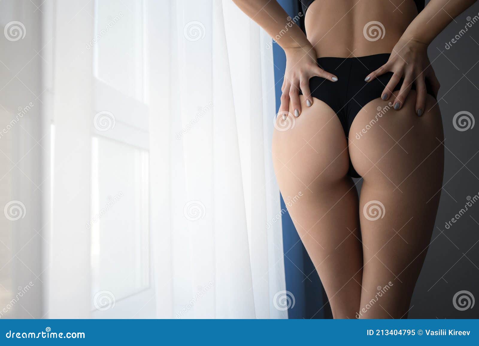 Crop Woman with Perfect Buttocks Stock Image photo