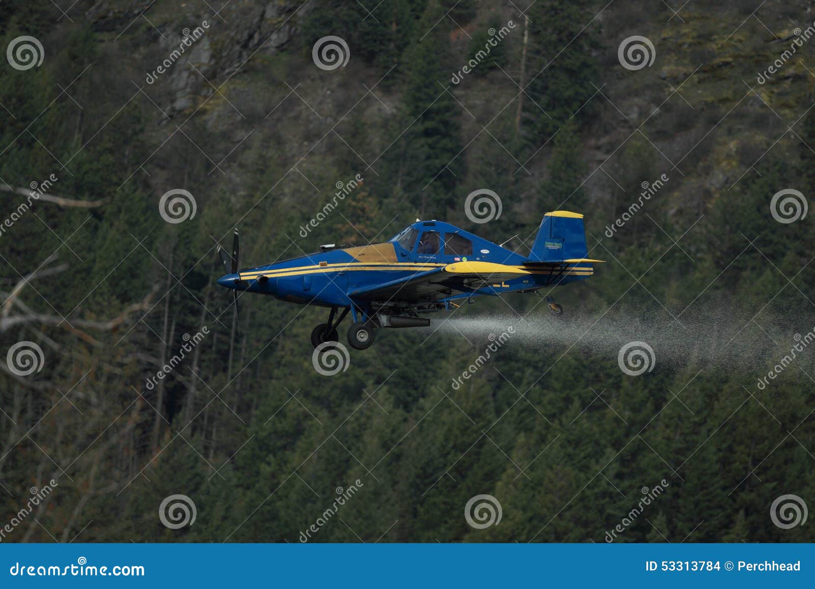 A Cropduster Plane Sprays Chemicals Editorial Stock Image Image of