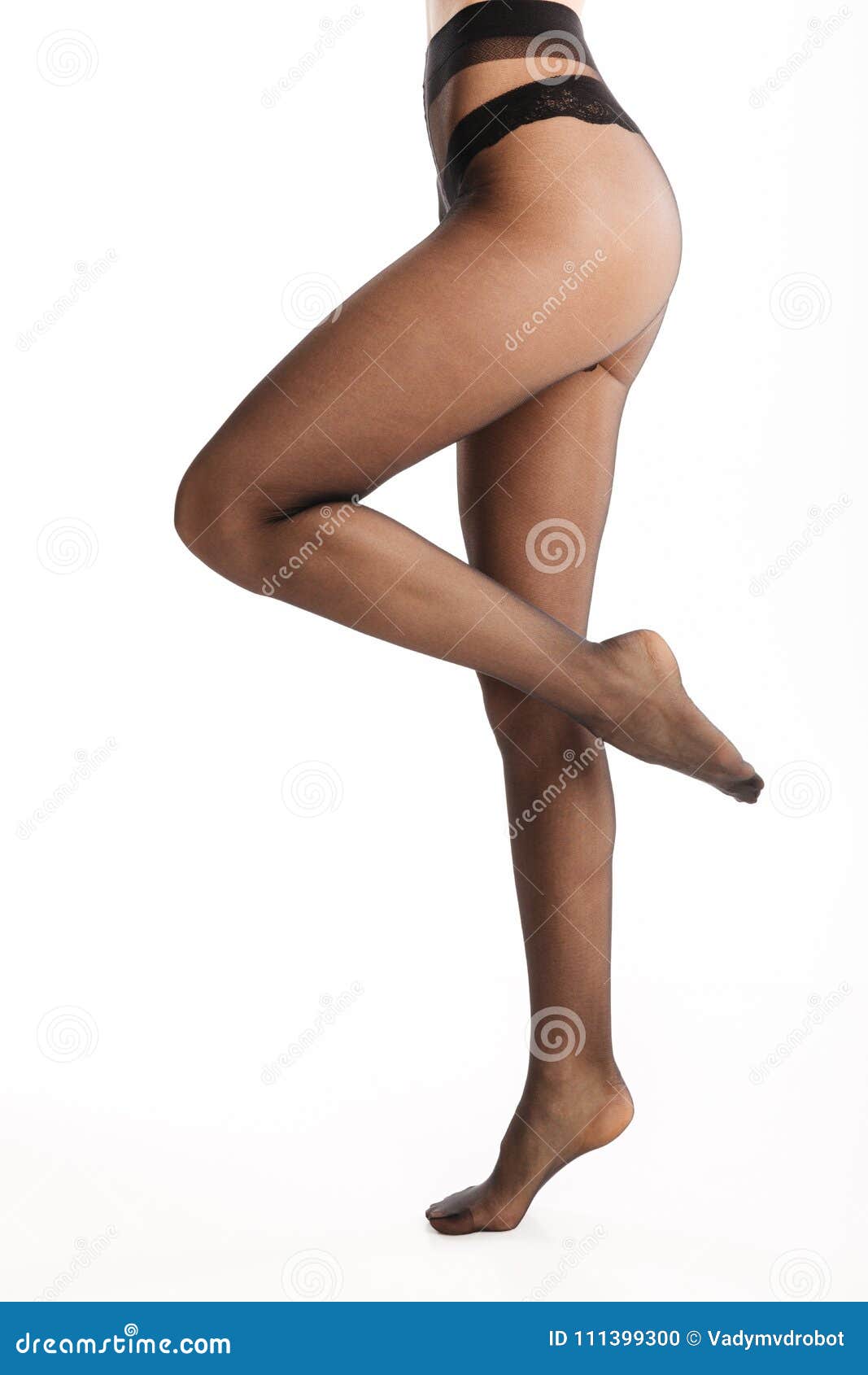 Cropped Image of a Beautiful Lady in Tights Stock Photo - Image of  buttocks, lace: 111399300