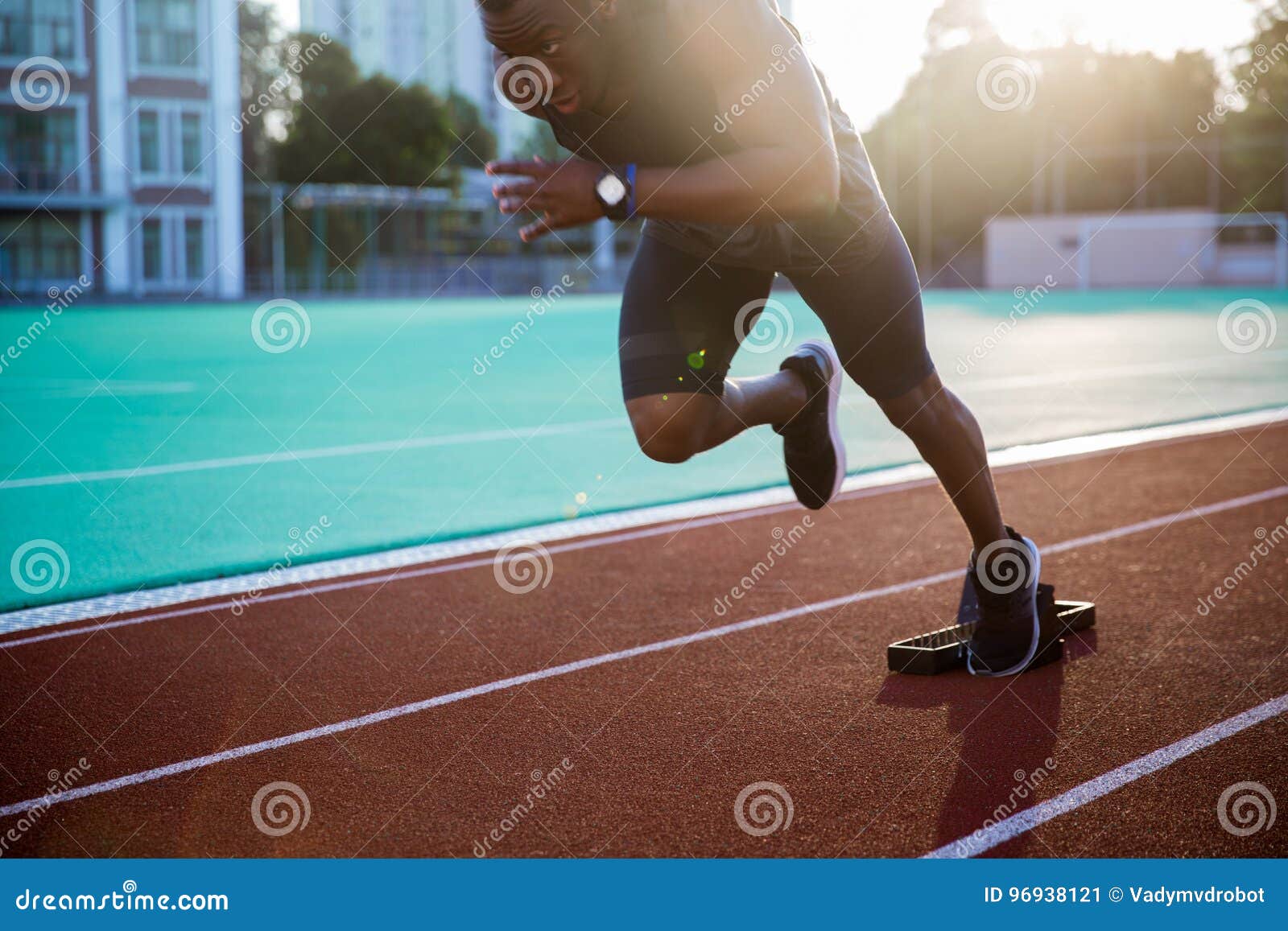 Cropped Image of a Young African Male Athlete Stock Image - Image of ...