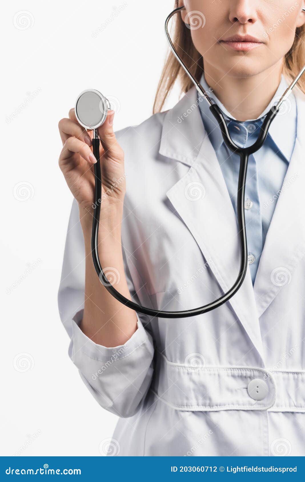 Cropped of Nurse in White Coat Stock Photo Image of professional