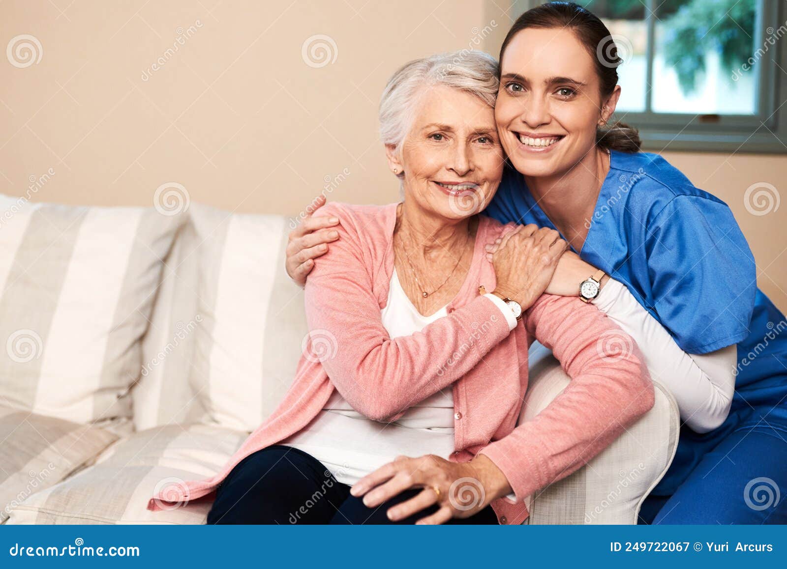 Im So Grateful For Her Cropped Shot Of A Female Nurse With Her Senior Patient Stock Image