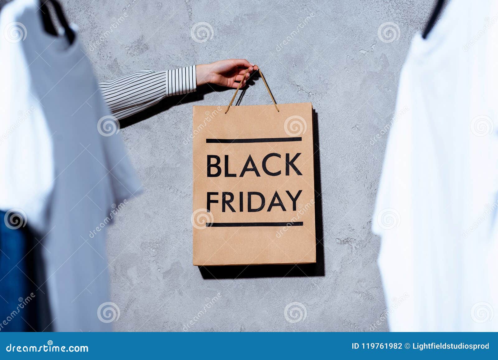 Black friday shopping bag stock photo. Image of sale - 119761982