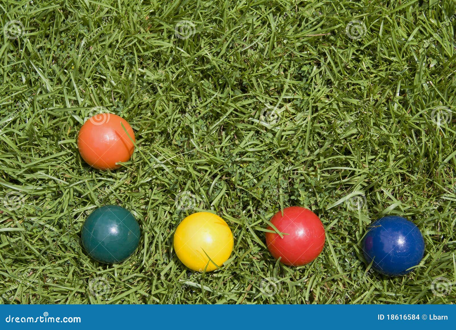 Croquet balls stock photo. Image of yellow, ball, grass 18616584