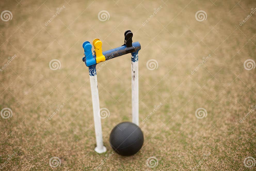 Croquet Equipment stock photo. Image of hoop, clips, ball 21339790