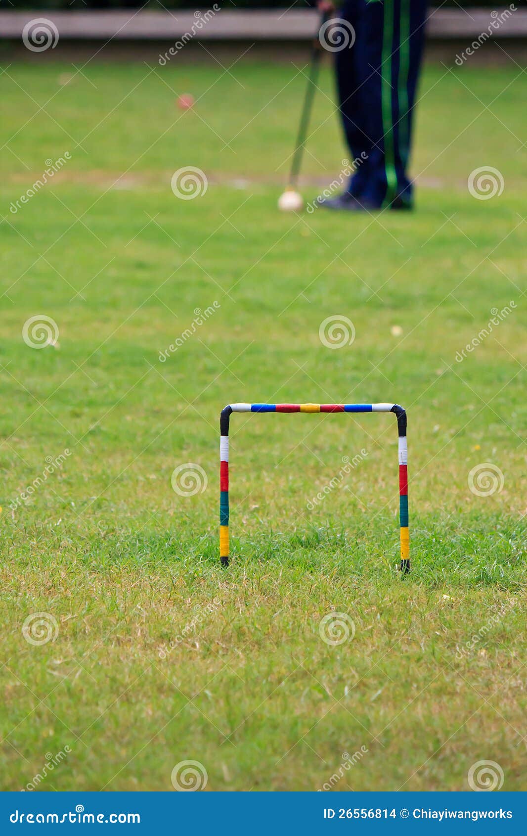 The Croquet Movement with the Goal Stock Photo Image of arranged