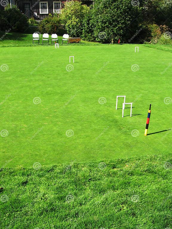 Croquet Pitch stock image. Image of grass, sunshine, wicket 6668511