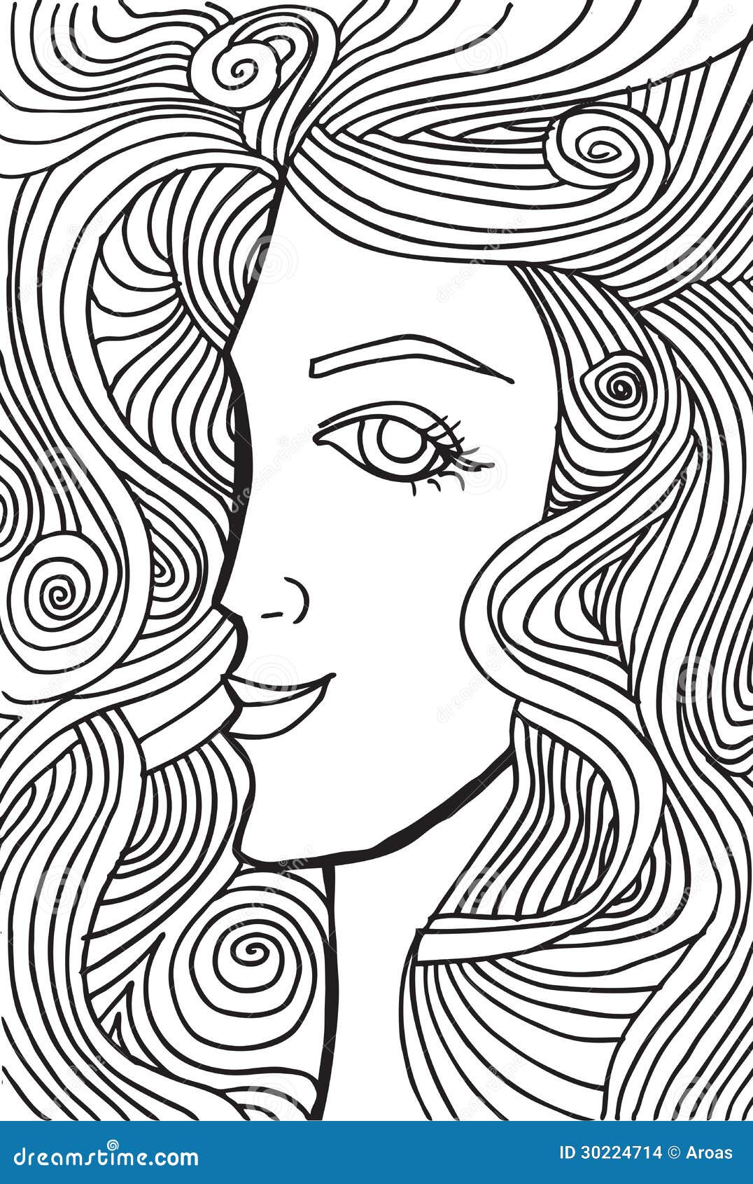  Croquis  Abstrait  De Visage  De Femme Illustration de 