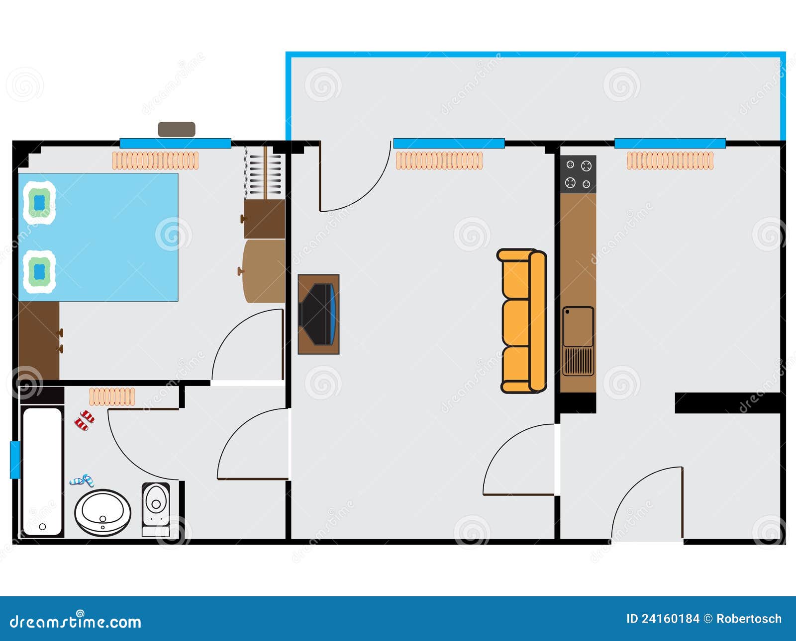  Croquis d appartement  illustration de vecteur 