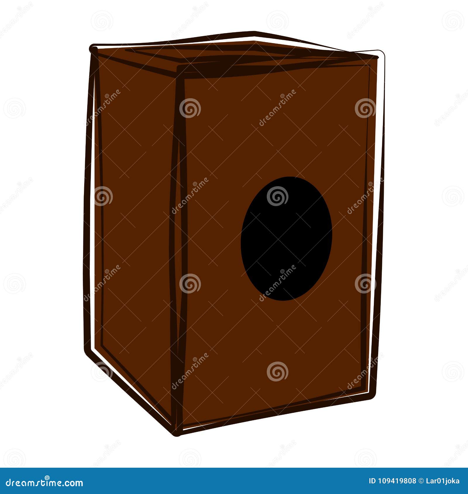 Croquis D'isolement De Cajon Instrument Musical Illustration de Vecteur -  Illustration du illustration, moderne: 109419808