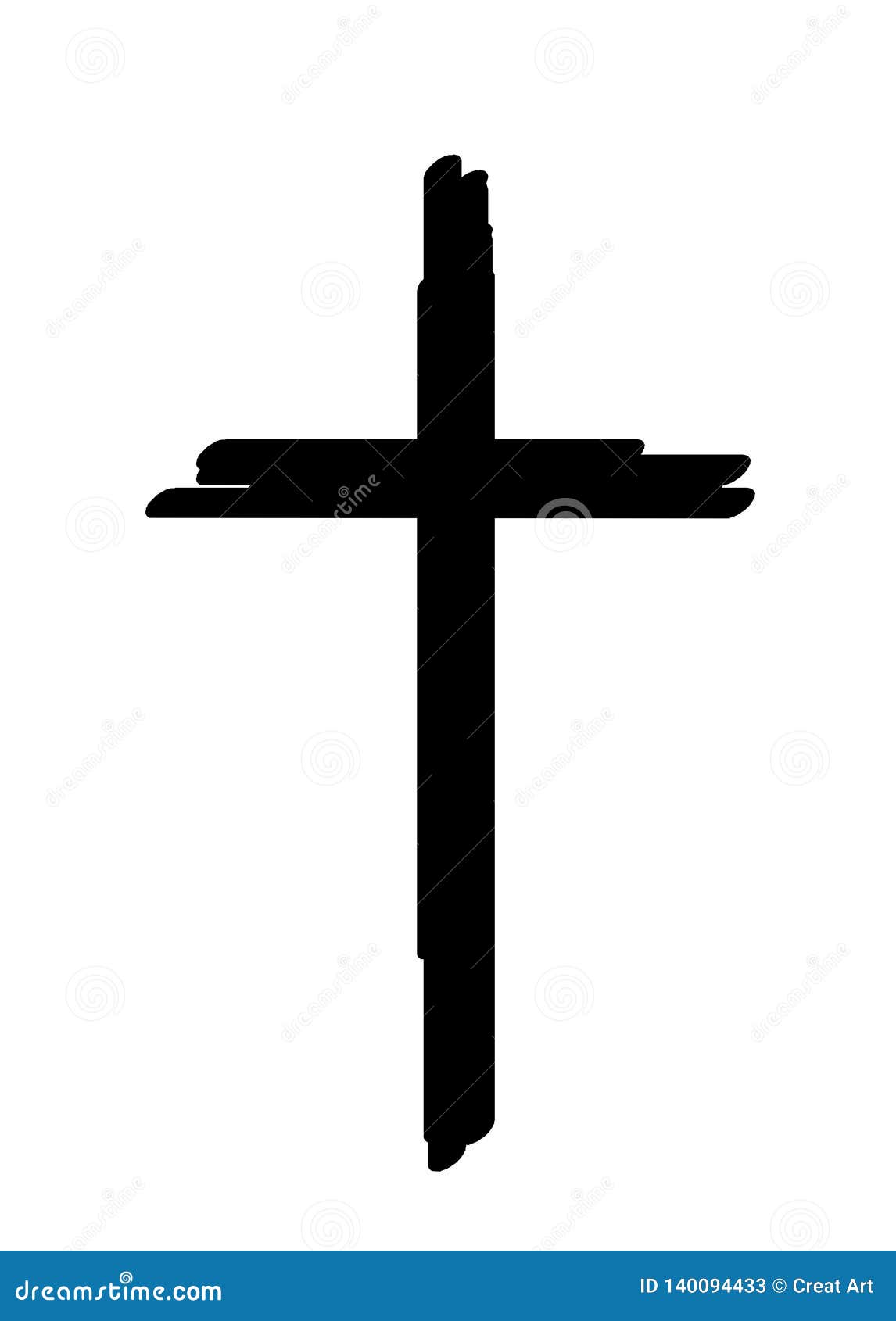 Cross Black Silhouette.Cross Silhouette Stock Vector