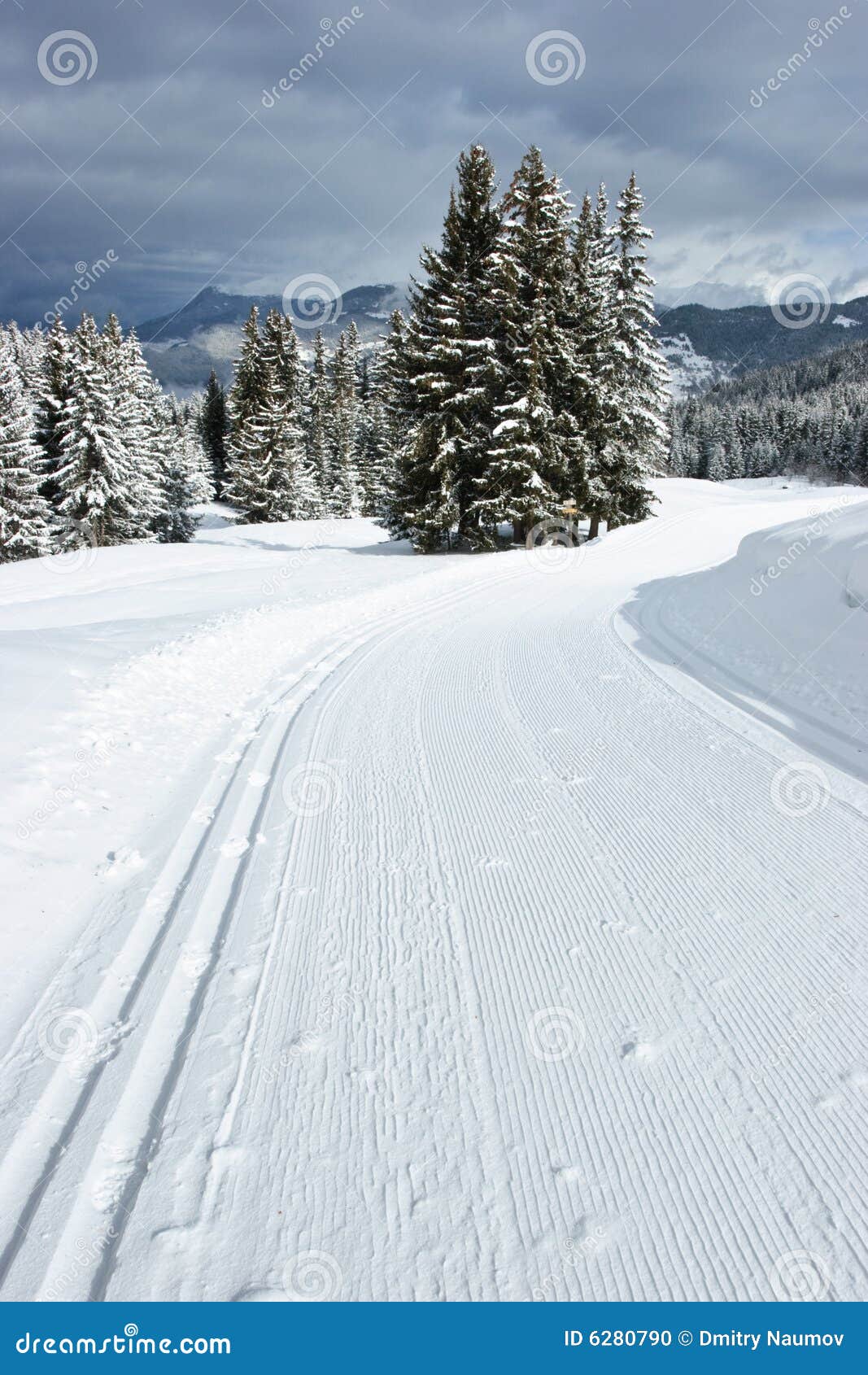 Crosscountry ski track stock photo. Image of scenic, country 6280790