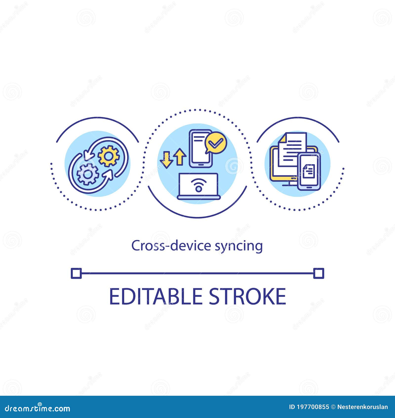 cross device syncing concept icon