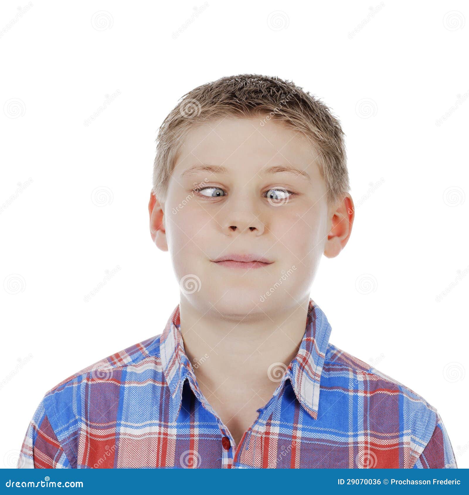 Crosseyed young boy stock photo. Image of luminosity 29070036