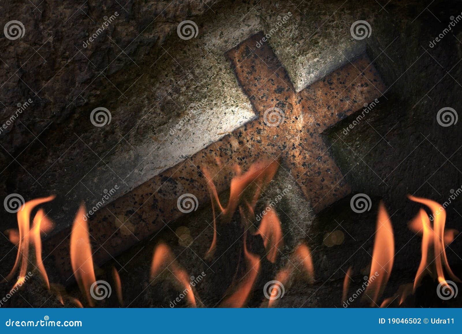 Cross in fire stock photo. Image of prayer, love, concept - 19046502