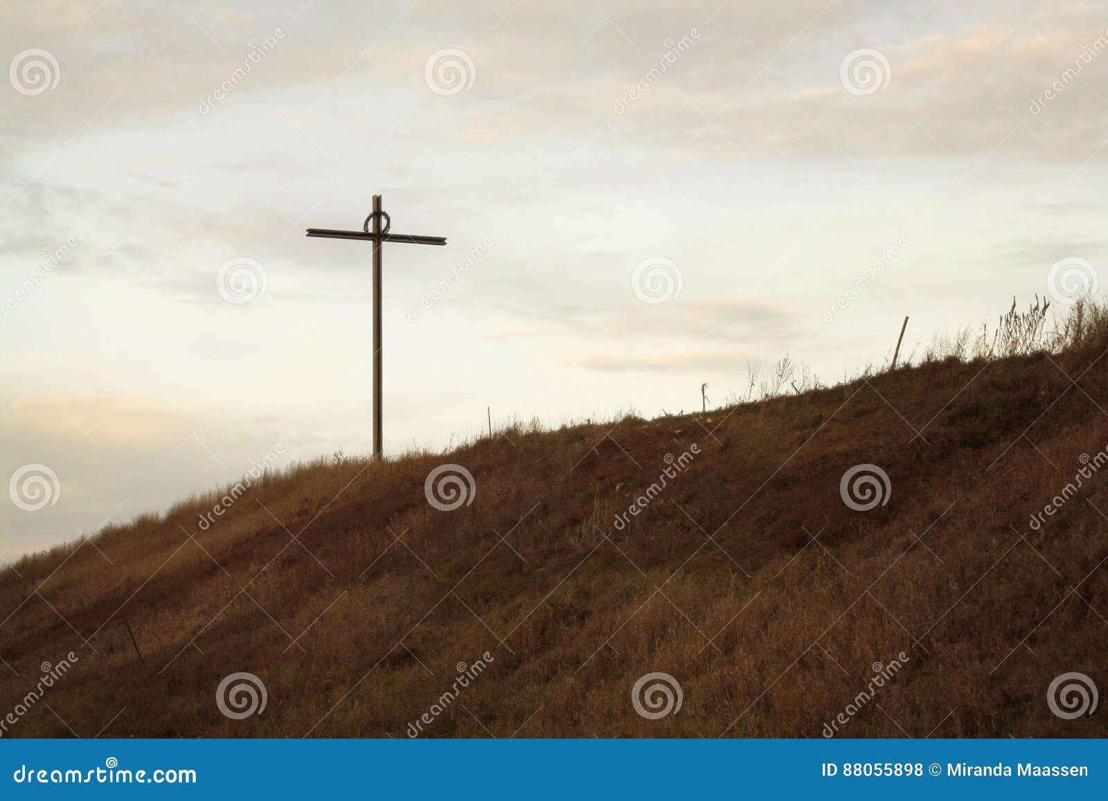 Cross on Hillside stock photo. Image of lord, bible, christmas 88055898