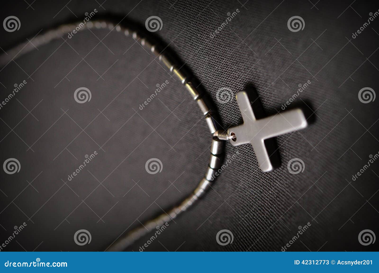 Cross Necklace stock image. Image of background, still - 42312773