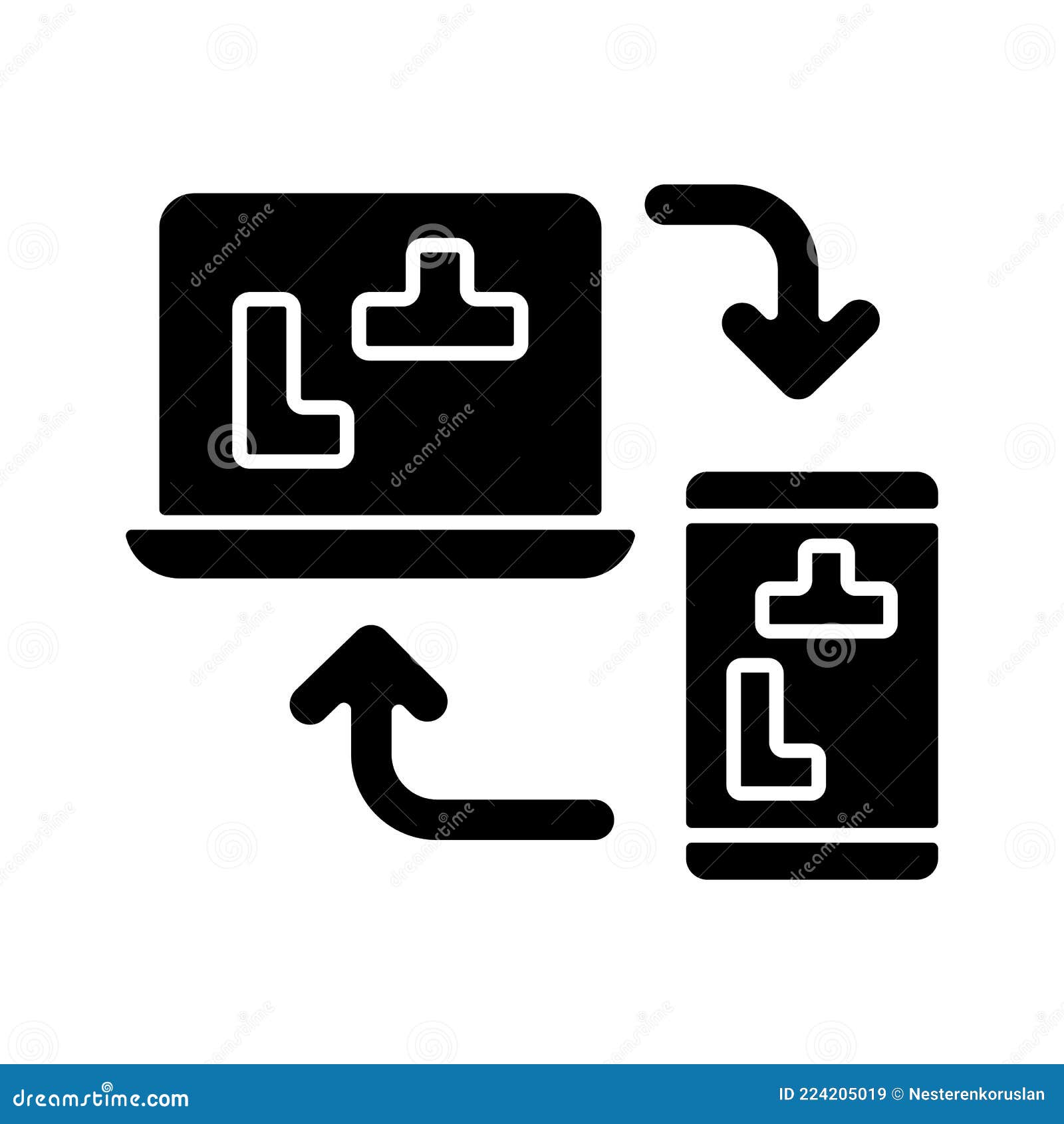 Cross platform play online gaming concept icon Vector Image