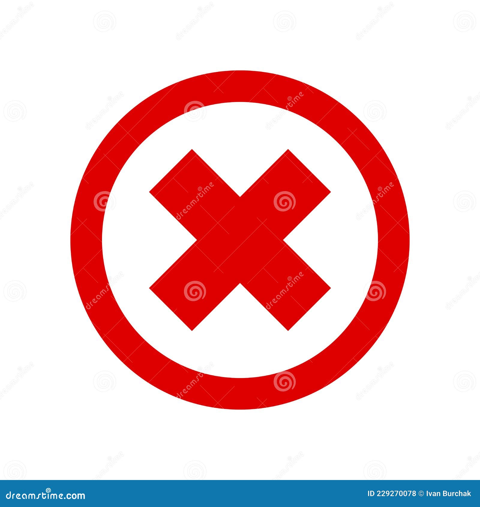 Cross in a Red Circle Prohibition Sign. No Symbol Isolated on White ...