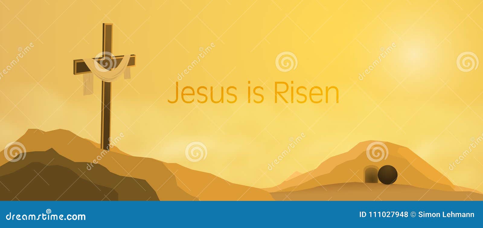 Easter Background - Jesus is Risen Stock Illustration ...