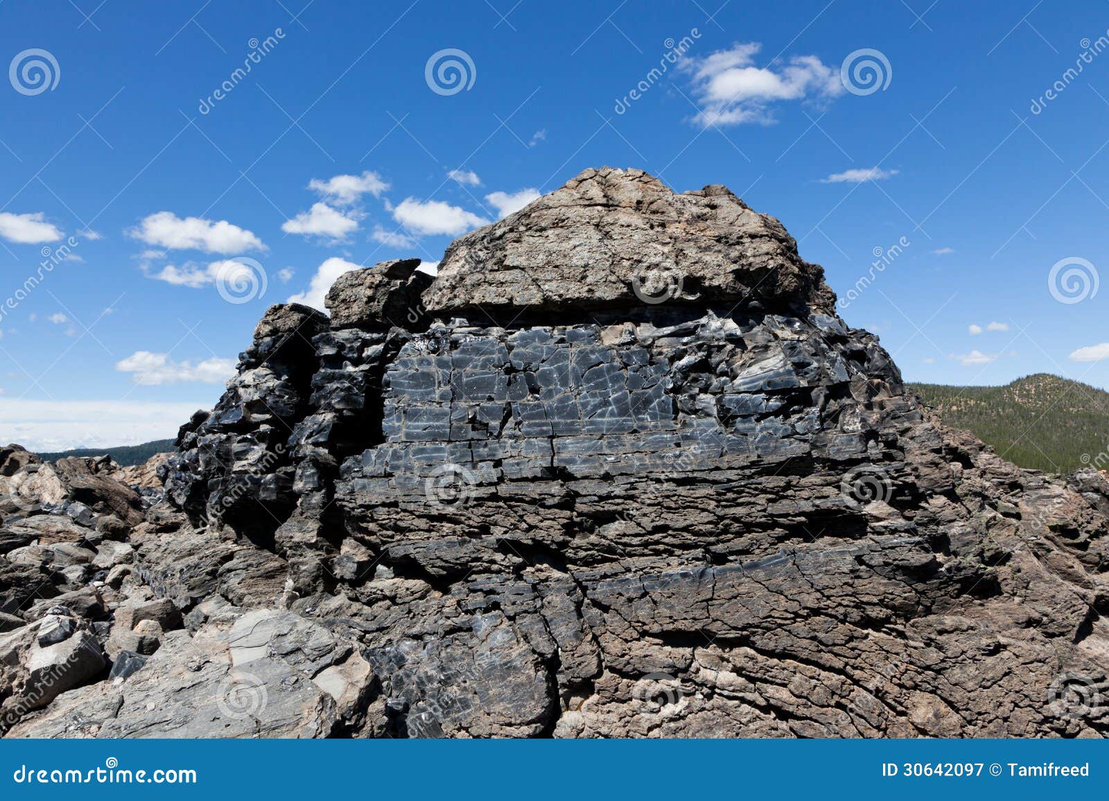 cross section of lava flow