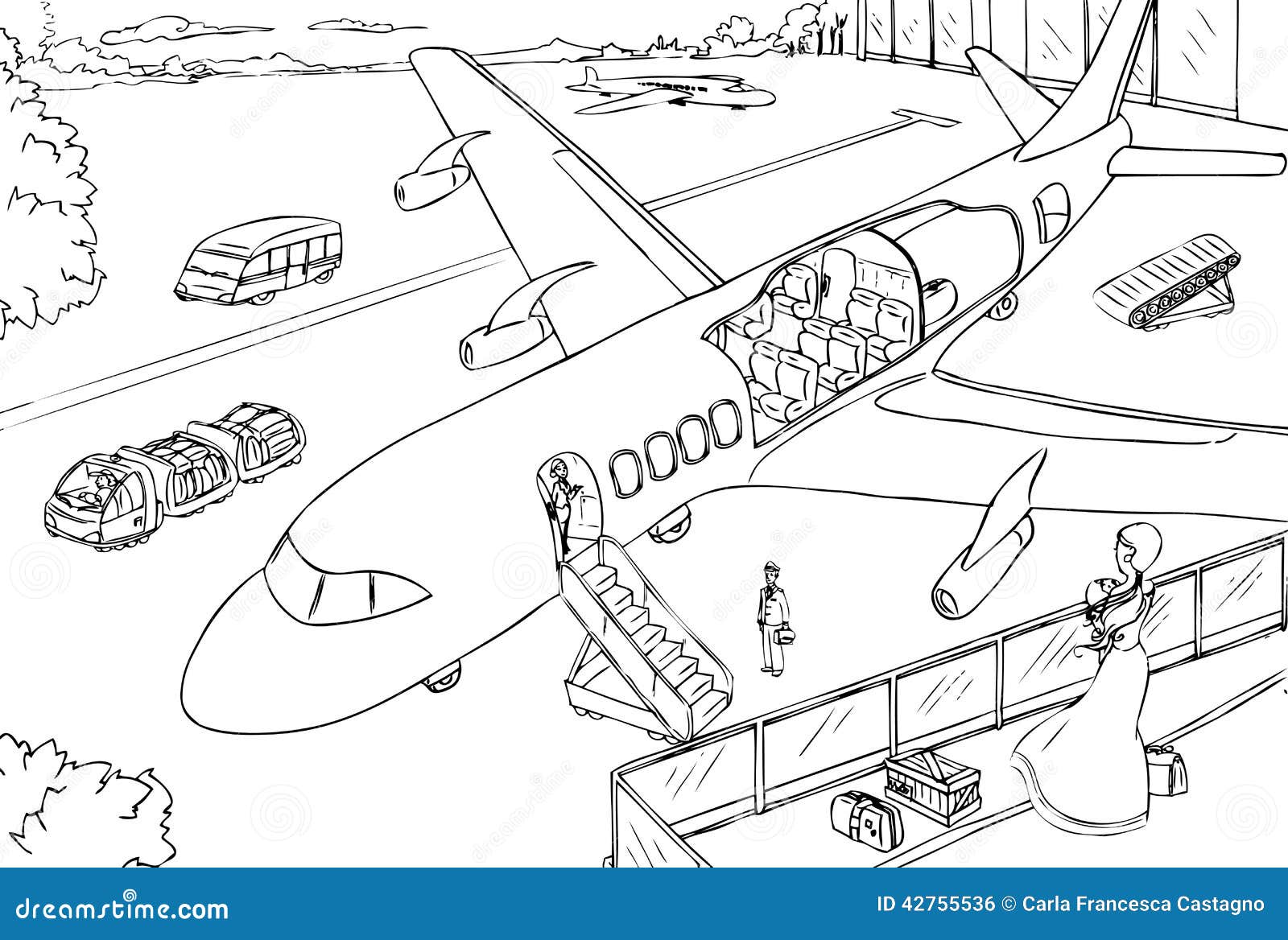 Airport Coloring Stock Illustrations – 20 Airport Coloring Stock ...