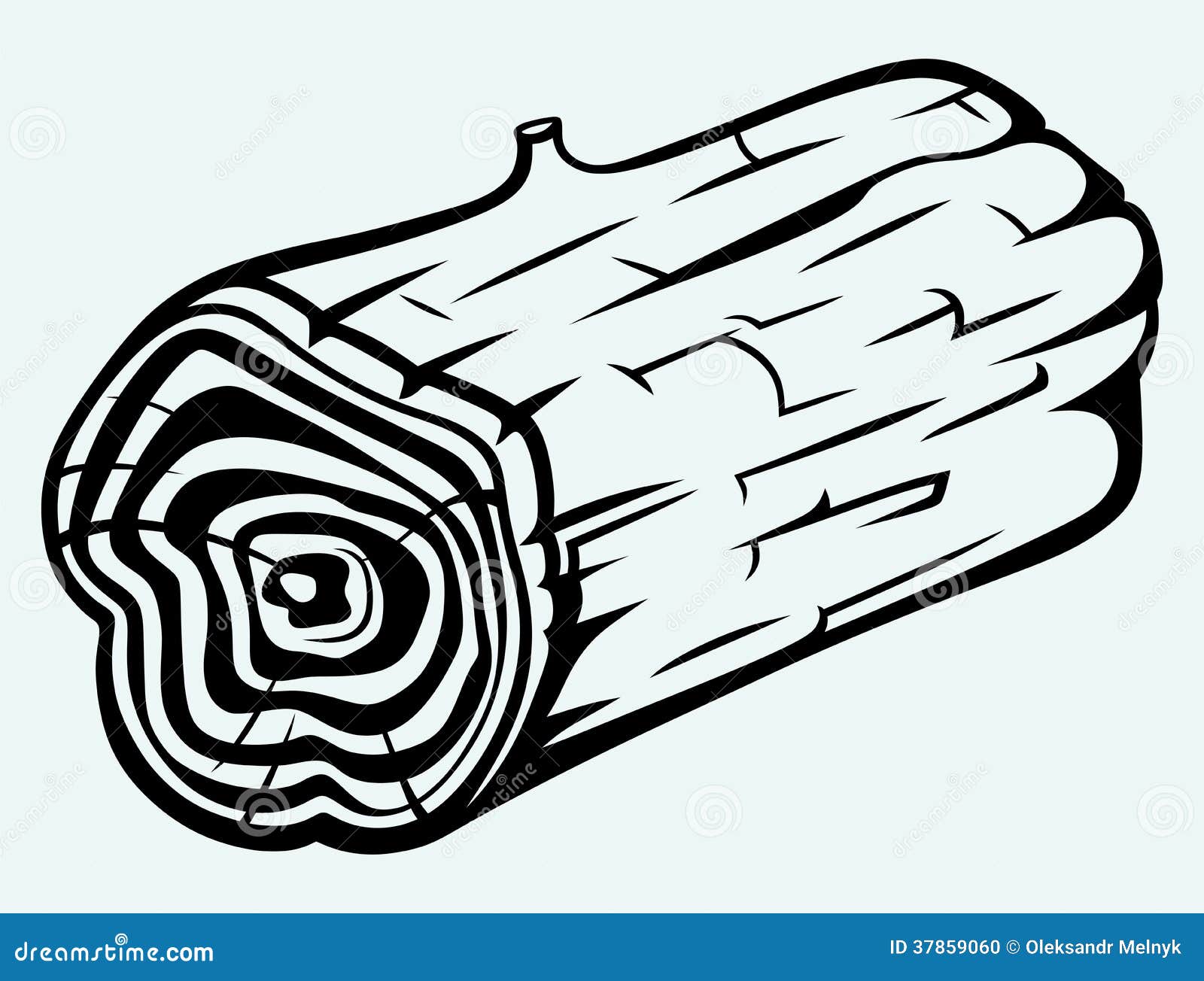 clipart black and white log - photo #38