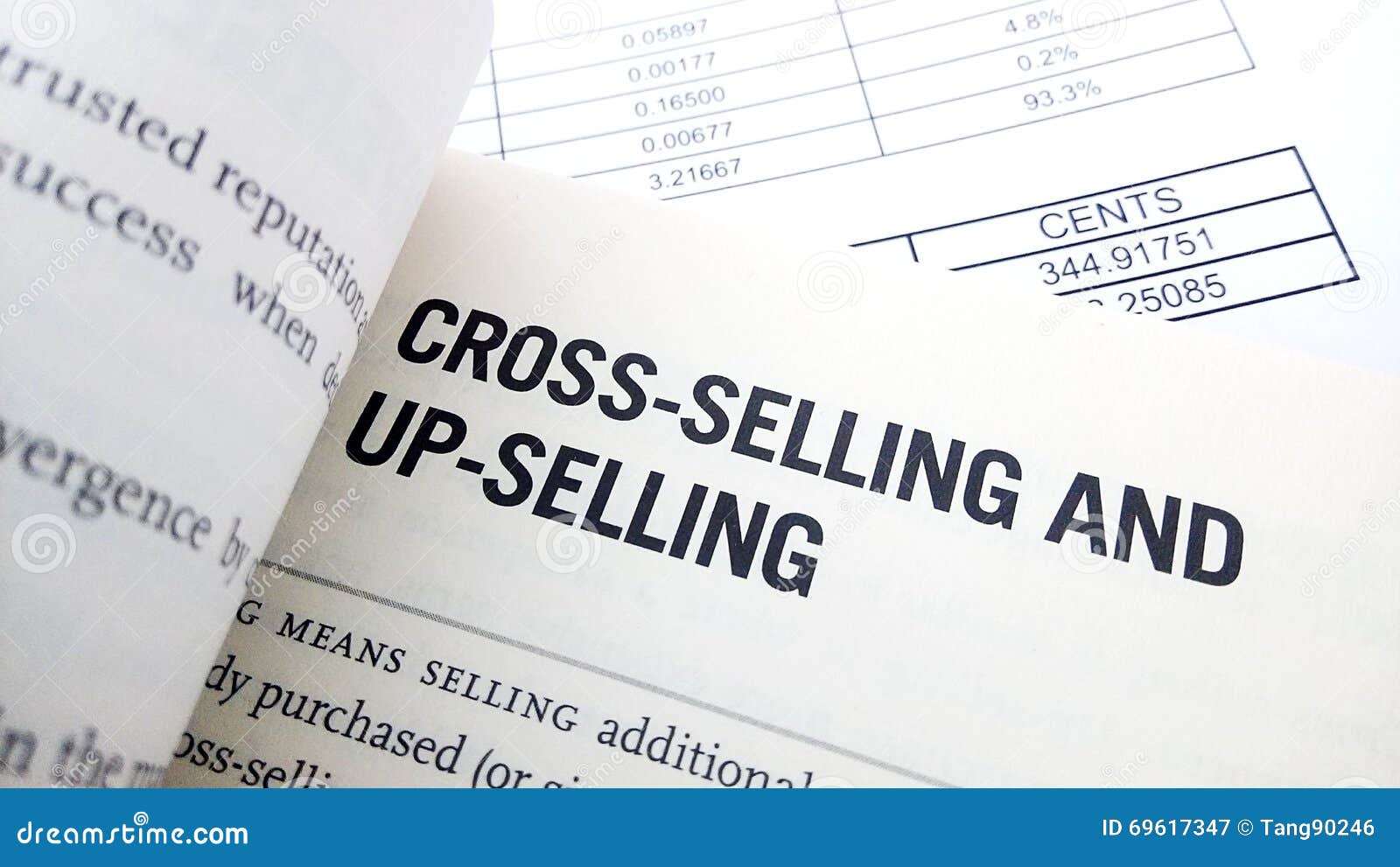 cross selling word on book