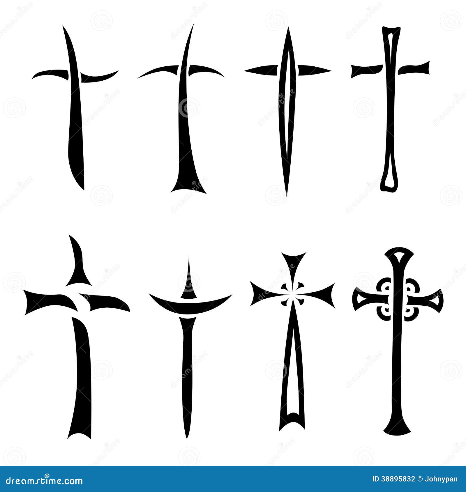 Cross set stock illustration. Illustration of cross, religious - 38895832