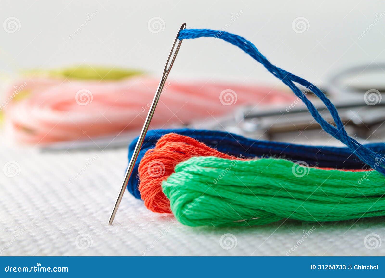 Cross Stitch Crafting Material Stock Image Image of luxury, thread