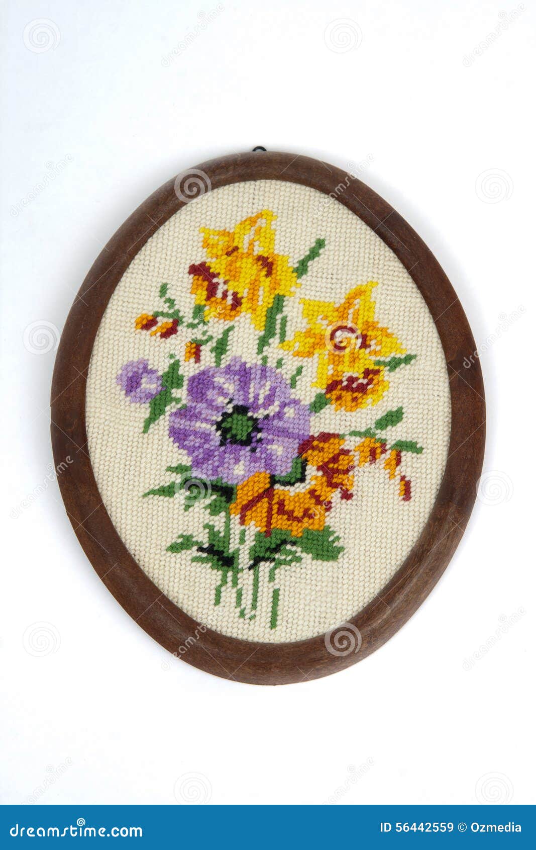 Tools for Cross Stitch. a Hoop for Embroidery and Canvas on White Stock  Image - Image of canvas, sewing: 135888505