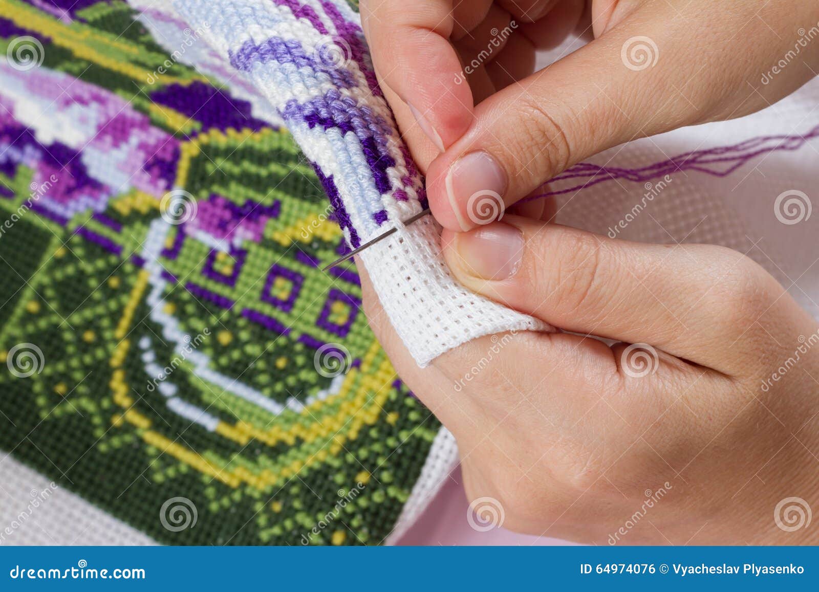 Crossstitch, Handmade, Needlework Stock Photo Image of craft