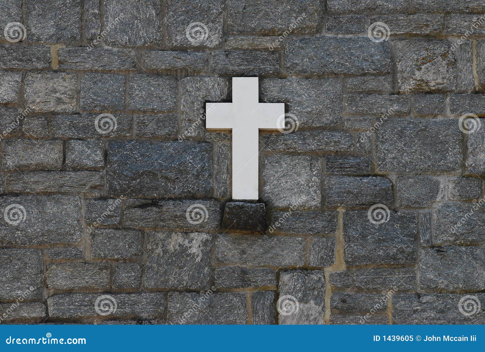 Cross in stone wall stock image. Image of jesus, stone 1439605