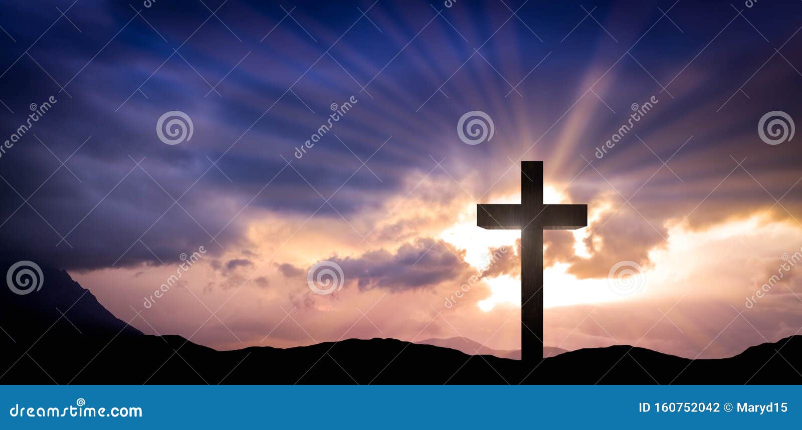 cross at sunset. christian background