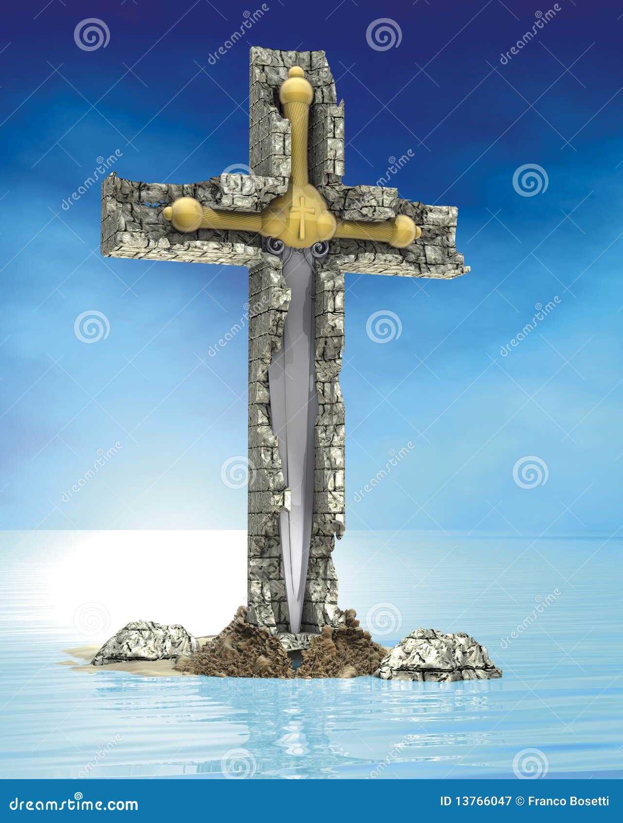 Design Cross Sword Vector Art PNG Images