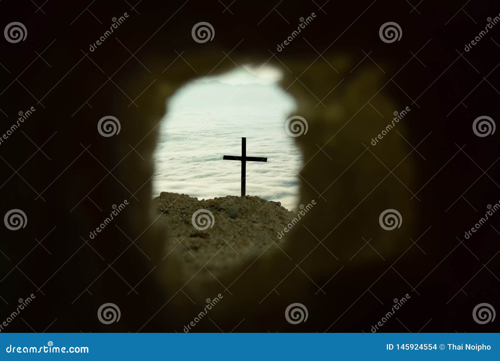 Cross Symbol for Jesus Christ is Risen Stock Photo - Image of ...