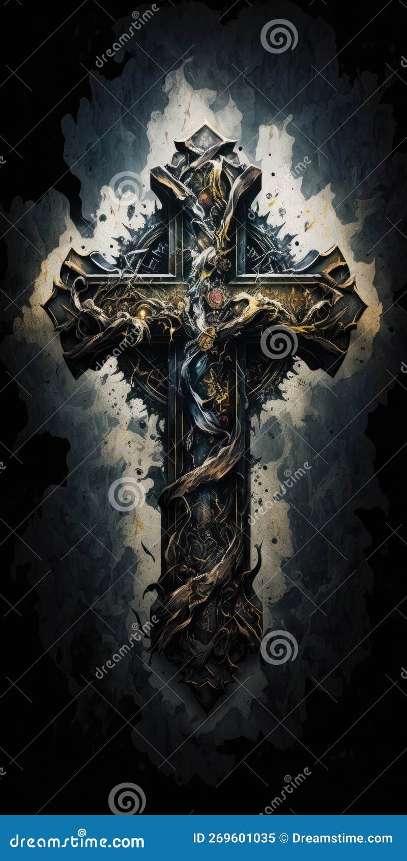 Cross Wallpaper Faith Illustration Design Art Stock Illustration
