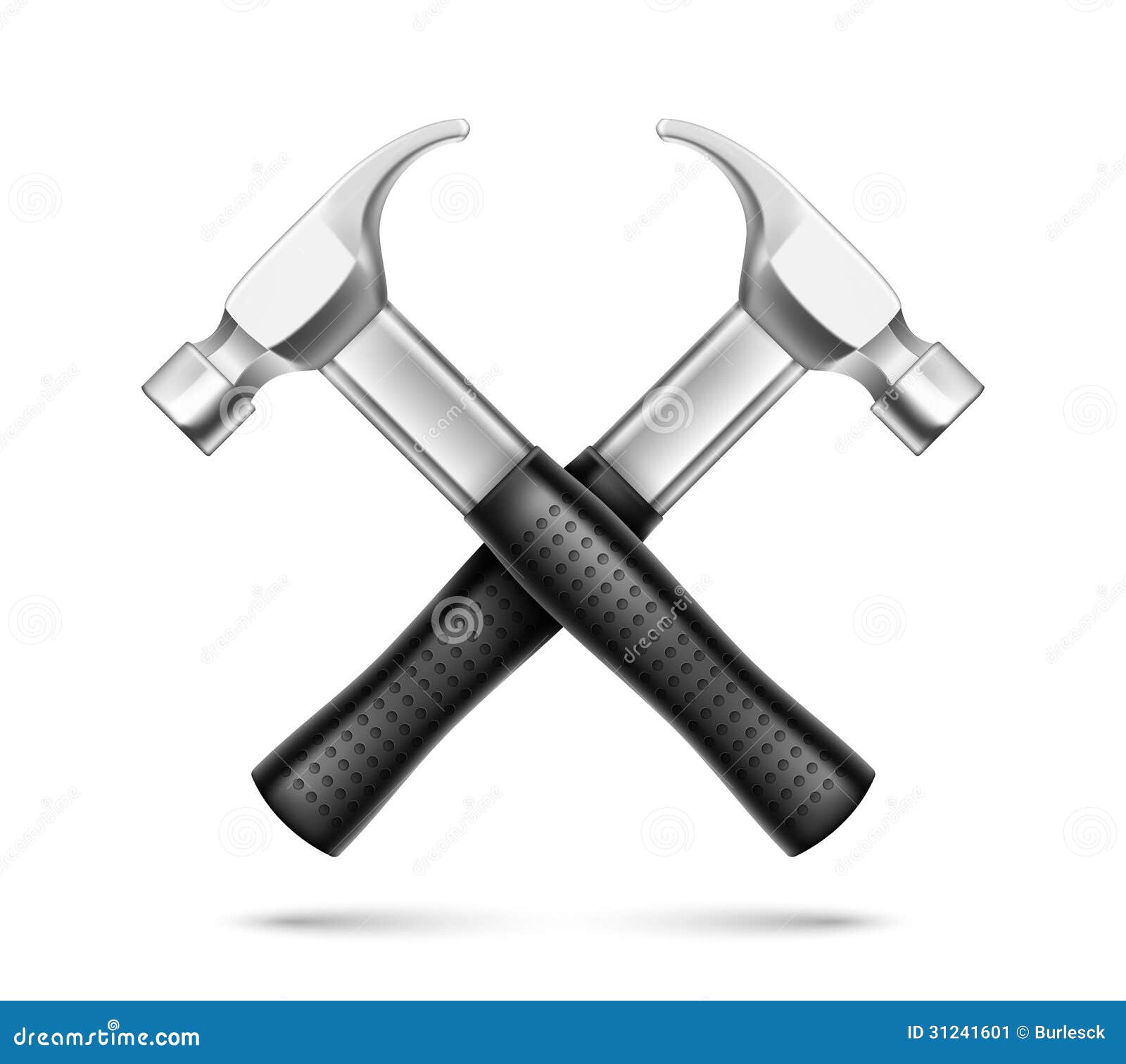 Crossed Hammers stock vector. Illustration of carpentry 31241601