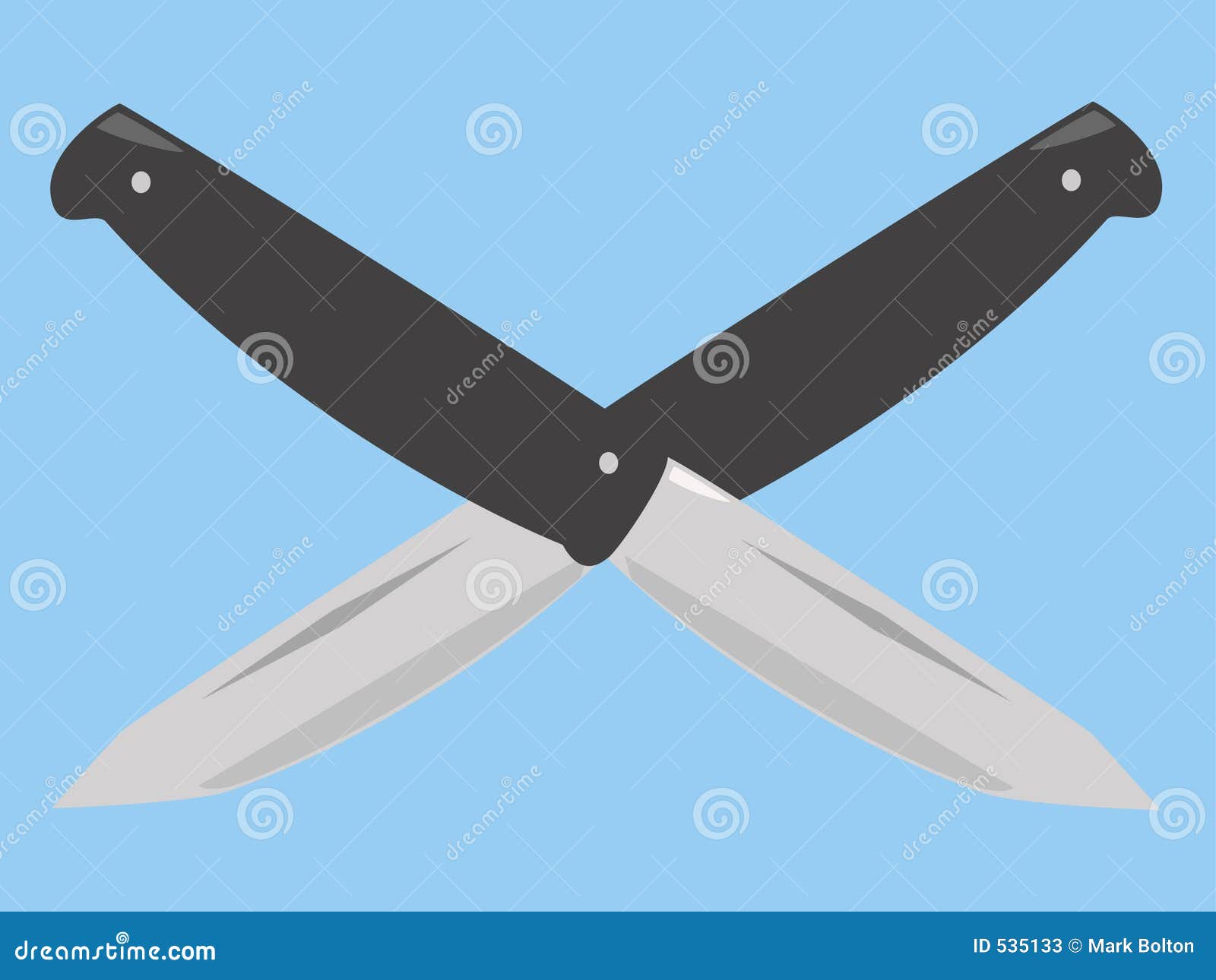 Crossed Knives. Stock Photos Image 535133
