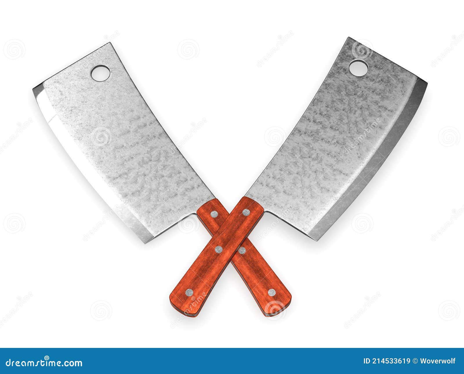 Two Crossed Meat Cleavers Flat White Icons In Square Backgrounds