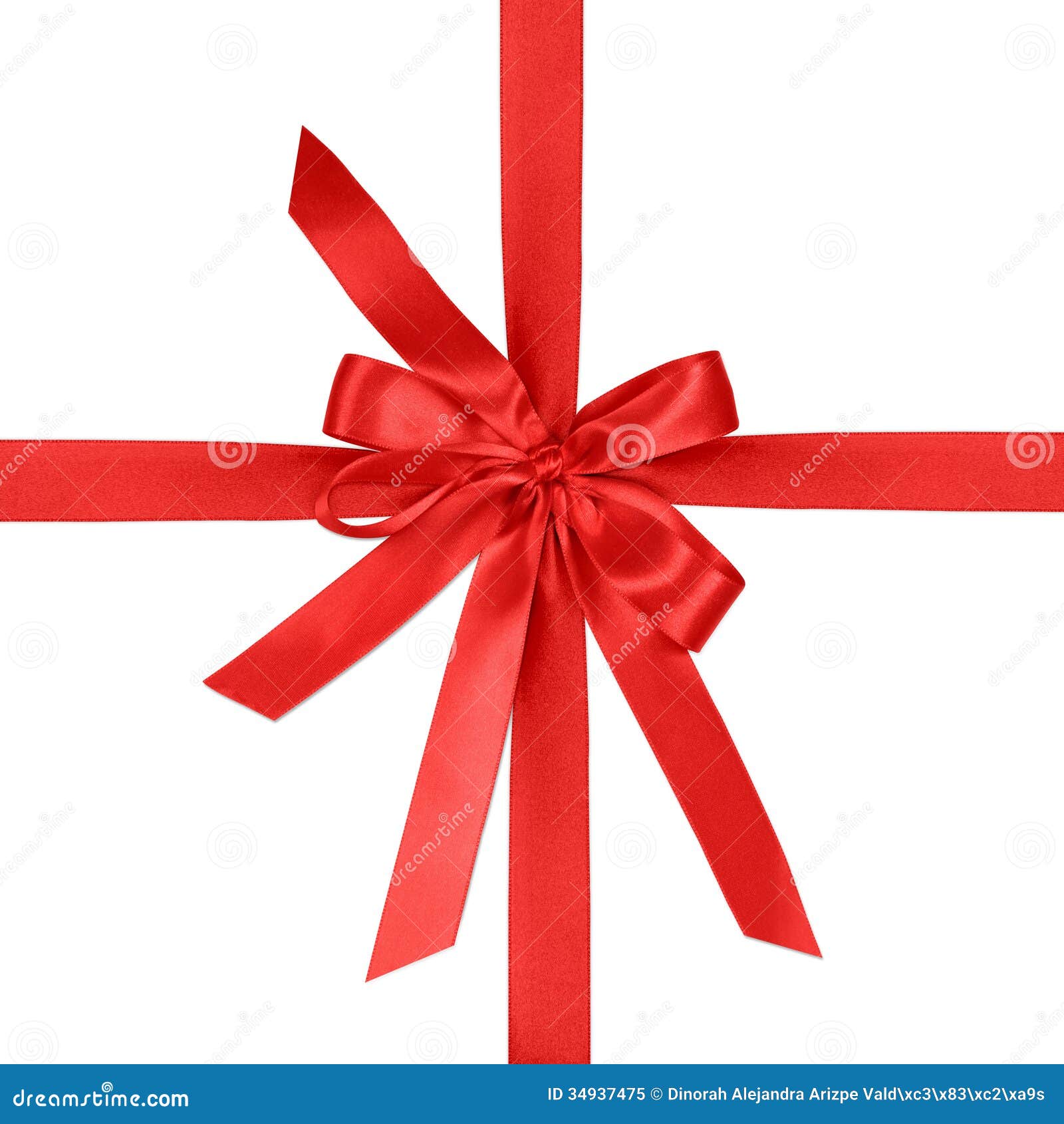 Crossed ribbon and red bow stock image. Image of gift 34937475