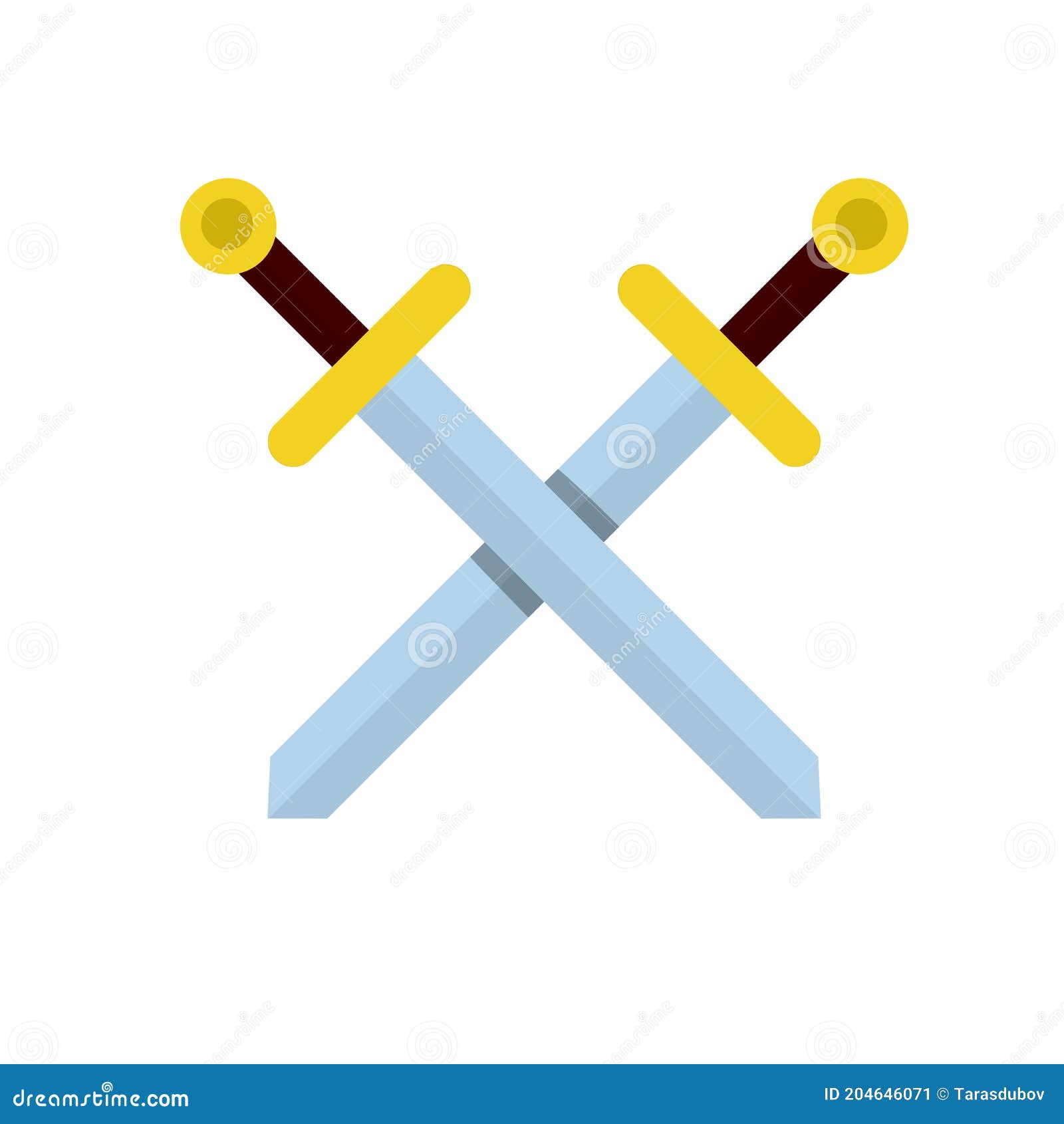 Crossed Sword. Medieval Knight Weapon. Soldier Item Stock Vector -  Illustration of handle, blood: 204646071